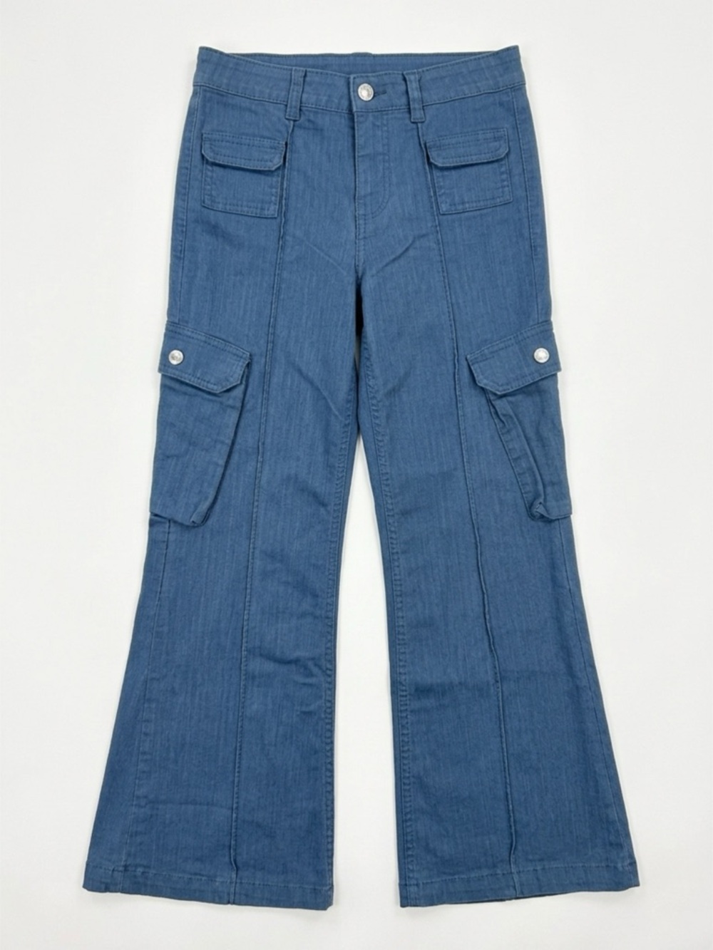 H&M Blue Cargo Boot-Cut Pants
